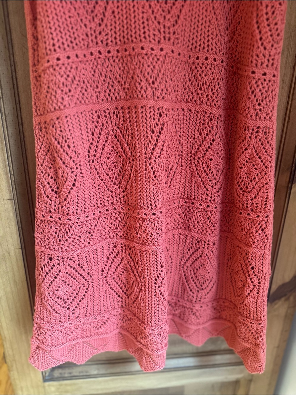 Women’s Crochet Coral Dress Medium - Picture 2 of 7